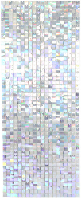 사각백드롭10입 시퀸월 스팽글 파티 행사 포토존 조립식, 홀로그램실버