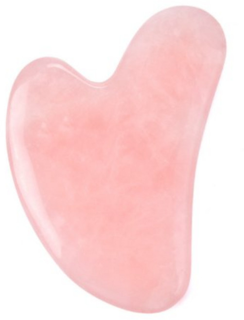 로즈쿼츠 하트 괄사 수지 마사지 얼굴 림프 순환 마사지기, 1개