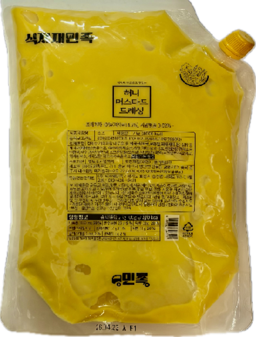 식자재민족 허니머스타드 드레싱, 1개, 2kg