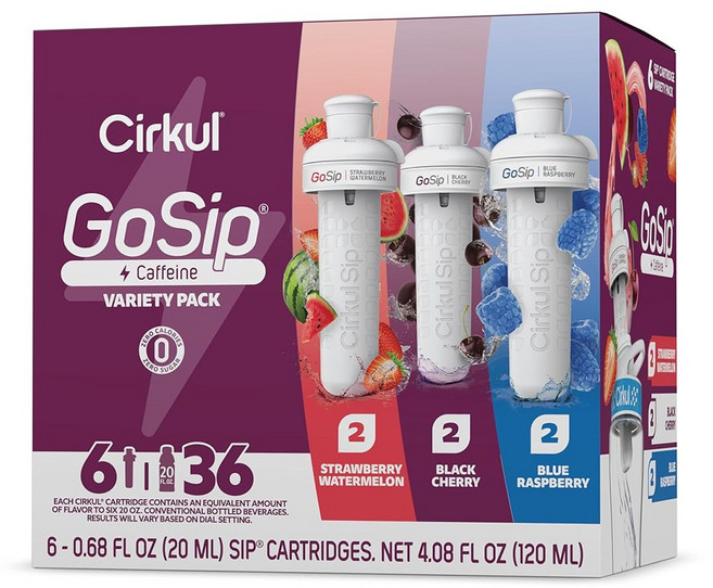 Cirkul 서큘 고쉽 카트리지 6개세트 필터 리필 버라이어티 팩, 단품, 단품