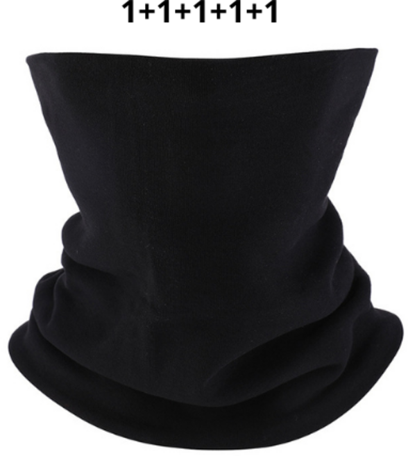 Jella 겨울 방한 기모 넥워머 블랙 멀티스카프 5장, 5개, Black