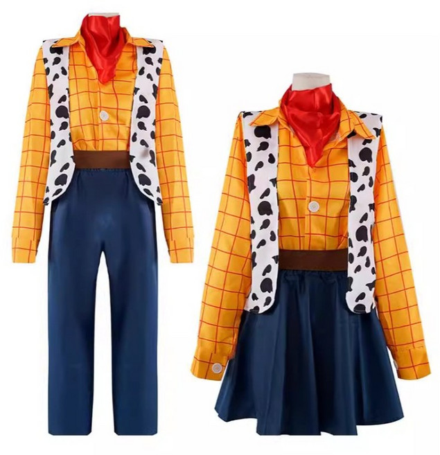 Uandhome 토이스토리 캐릭터 커 할로윈 코스튬 우디 코스튬 졸업사진 의상