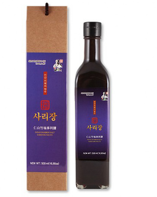 인산죽염 사리장 500ml 서목태 유황오리 유근피 유황밭마늘 9회죽염을 발효해서 만든 약간장 사리장, 1개