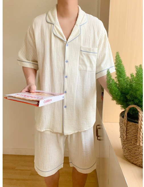 심플요루 커플 순면 롱 원피스 긴팔 홈웨어 공주님 잠옷 빅사이즈 가을 겨울 파자마파티