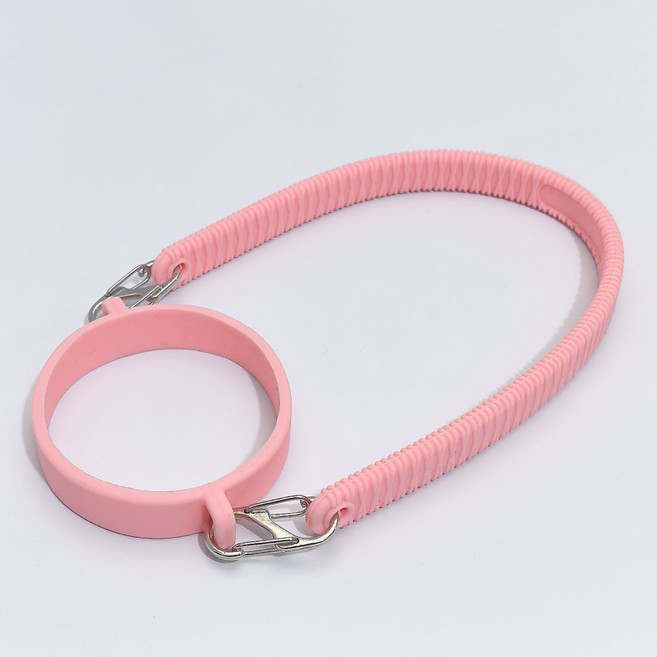 실리콘 텀블러 스트랩 휴대용 물병 캐리어 고리, 1개, 핑크