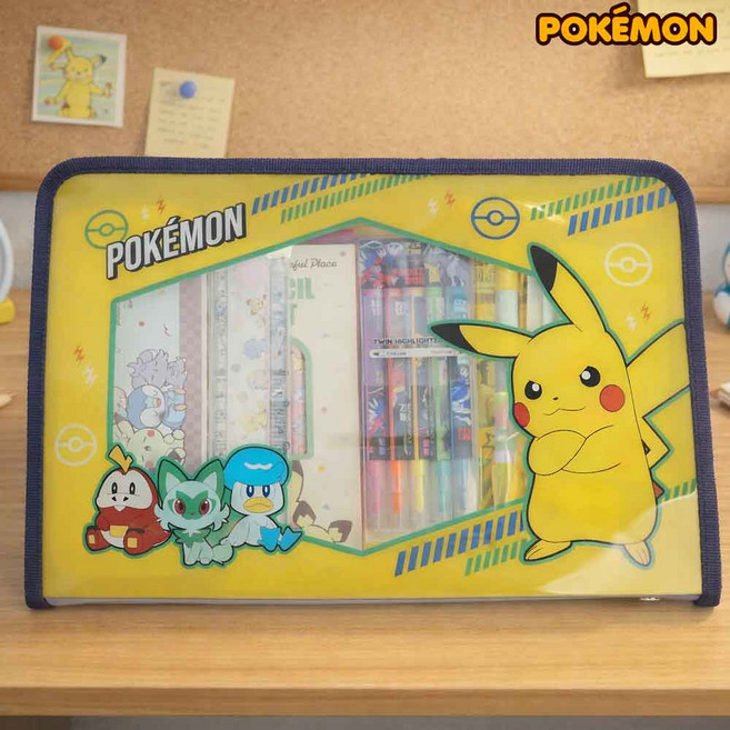 포켓몬스터 케이스 문구세트 초등 학생 입학 졸업 선물 준비물, 1개, 헥사곤