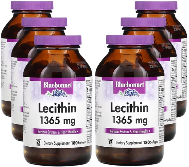 블루보넷 뉴트리션 레시틴 1 365mg 소프트젤 180정, 6개 - 쿠팡