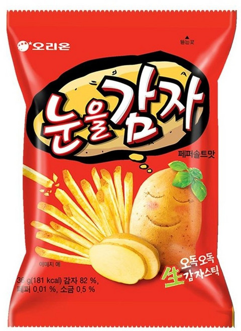 오리온 눈을감자 36g 과자 간식 감자칩, 36개