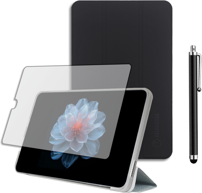 ALLDOCUBE Iplay60 Mini Pro 플립 케이스 저반사 필름 터치펜, 블랙, 1개