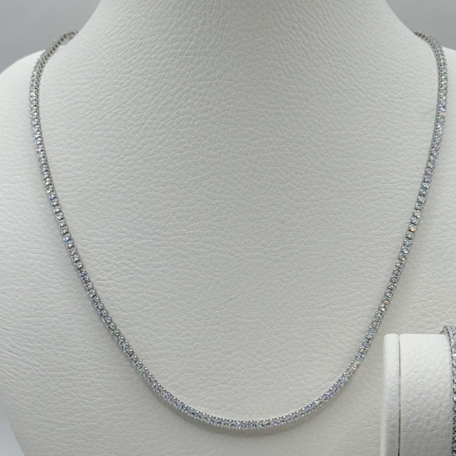 HJ패션 고급 화려 직사각 스퀘어 큐빅 줄란 테니스 팔찌 & 목걸이 U자형