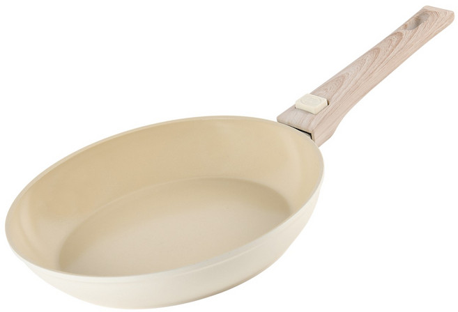 AURURA 후라이팬 인덕션 가스레인지 겸용 세라믹코팅 공간절약 핸들 주방용 조리기구, 1개, 24cm