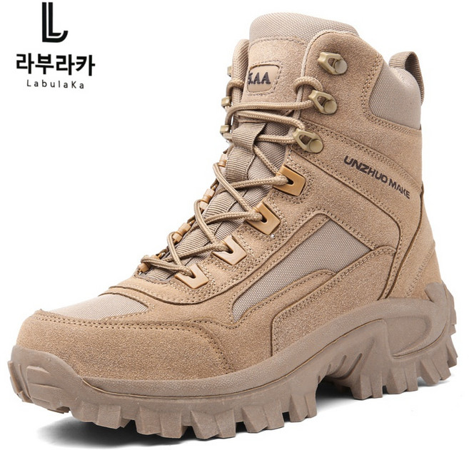 라부라카 남자 군화 전투화 하이탑워커 아웃도어 남자겨울워커 정글워커등산화 군용신발 전투화 사막화