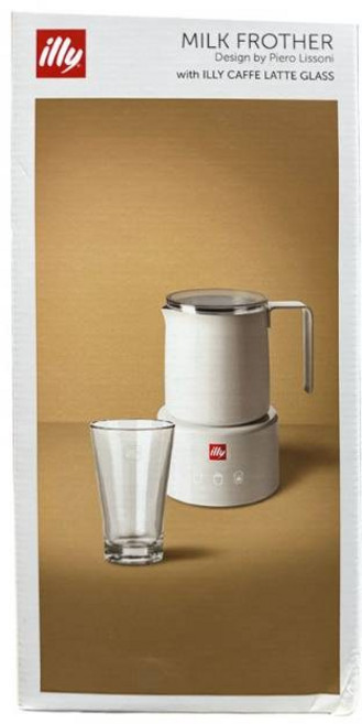 [코스트코] 일리 밀크프로더 우유거품기+라떼글라스 세트 / 일리 우유거품기 / 홈카페의완성 / 집들이선물 /홈카페용품, 화이트