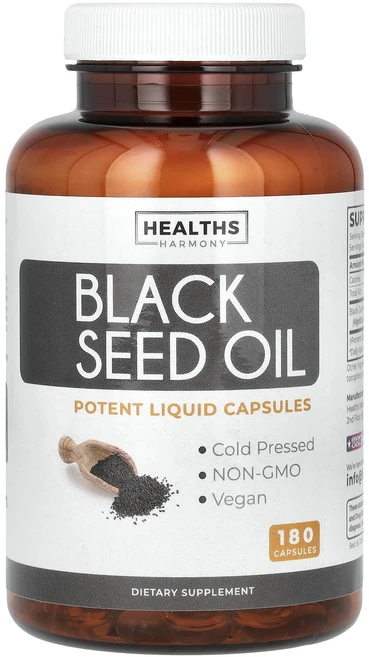 새해 첫좋은선물 Healths Harmony 블랙 씨드 오일 캡슐 180정(캡슐 1정당 500mg) 제대로 할인합니다, HealthsHarmony블랙씨드오일캡슐180정캡슐1정, 1개 - 쿠팡