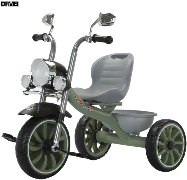DFMEI 兒童三輪車1-3-2-6歲大號寶寶嬰兒手推車腳踏自行車幼園童車金屬, 1個, 深藍色:參考詳情