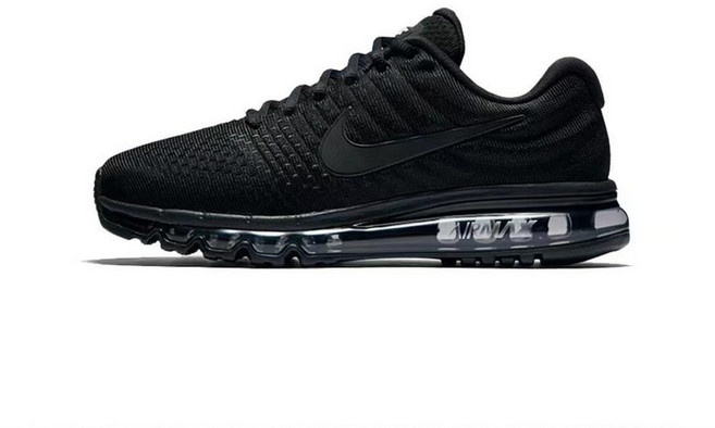 나이키 에어맥스 2017 트리플블랙 올검 러닝화 (증정품 수납백), 270, 849559-004(증정품 수납백)