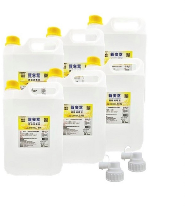 新安堂 75% 酒精消毒液, 6件, 4L