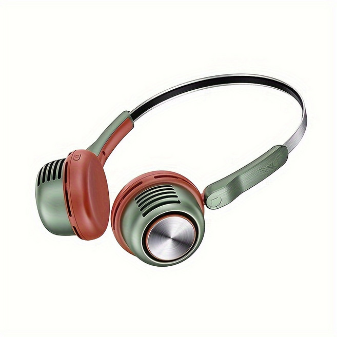 2025 새로운 슈퍼 쿨 웨어러블 에어컨 교수형 목 팬 블레이드리스 목 팬 휴대용 실외 팬 미니 공기 냉, 02 Green Orange