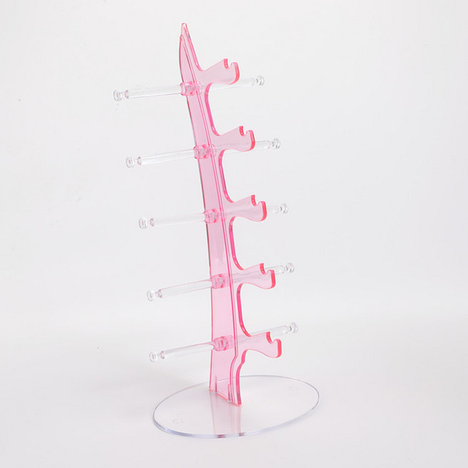 까마느 인테리어 안경 거치대 걸이 선글라스 거치대 안경 받침대, 1개, 핑크, 5칸