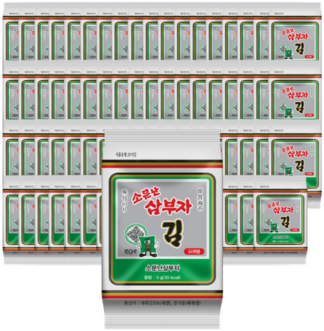 소문난 삼부자 파래 도시락김 5g(72개), 5g, 72개