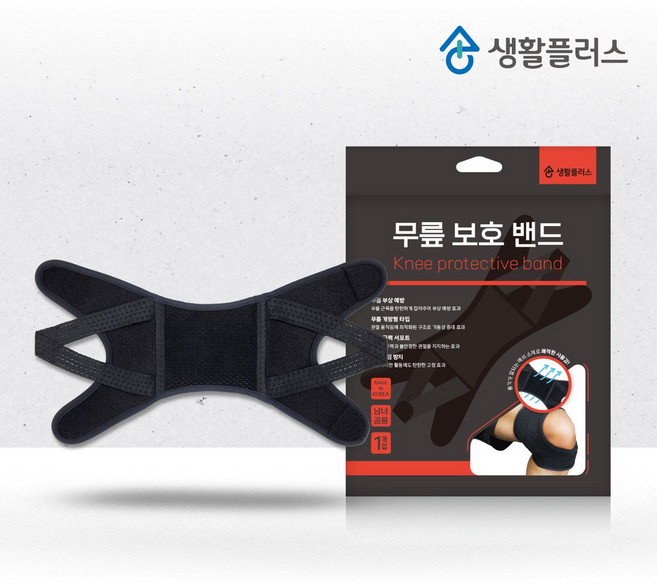 생활플러스 무릎보호대, 1개, 블랙