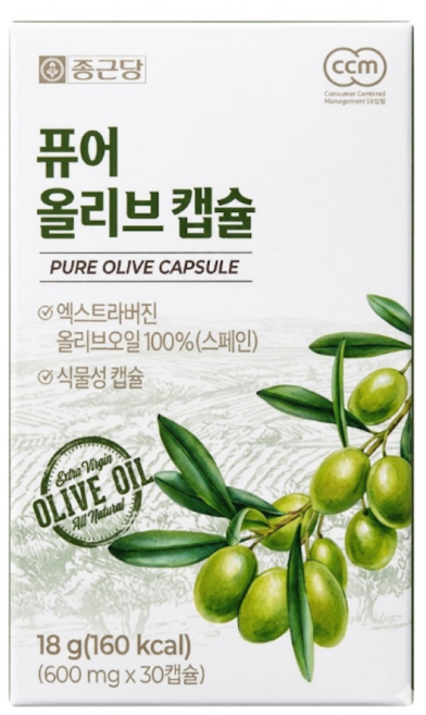종근당 퓨어 엑스트라 버진 올리브 오일 30p, 18g, 1개