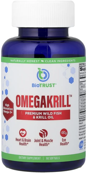 프리미엄상품 BioTRUST OmegaKrill™ 소프트젤 90정 부모님챙기세요, BioTRUST OmegaKrill 소프트젤 90정, 1개 - 쿠팡