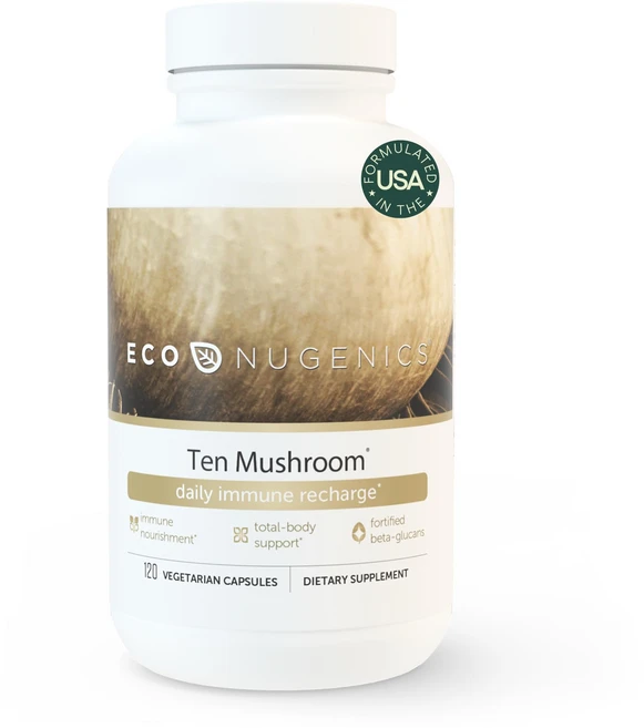 에코뉴제닉스 텐 머쉬룸 10가지 버섯 함유 데일리 이뮨 차지 베지캡슐, 1개, 120정 - 쿠팡