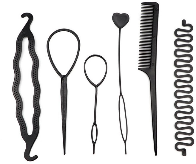 올림똥머리밴드 똥머리밴드 벼머리땋기 가이드6종rla6+4DuL