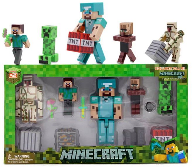 마인크래프트 피규어 관절 장난감 세트 구성품A, 1개