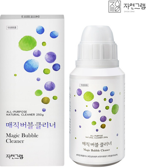 자연그램 탄자국 클리너 텀블러 연마제 매직 버블 클리너, 250g, 1개