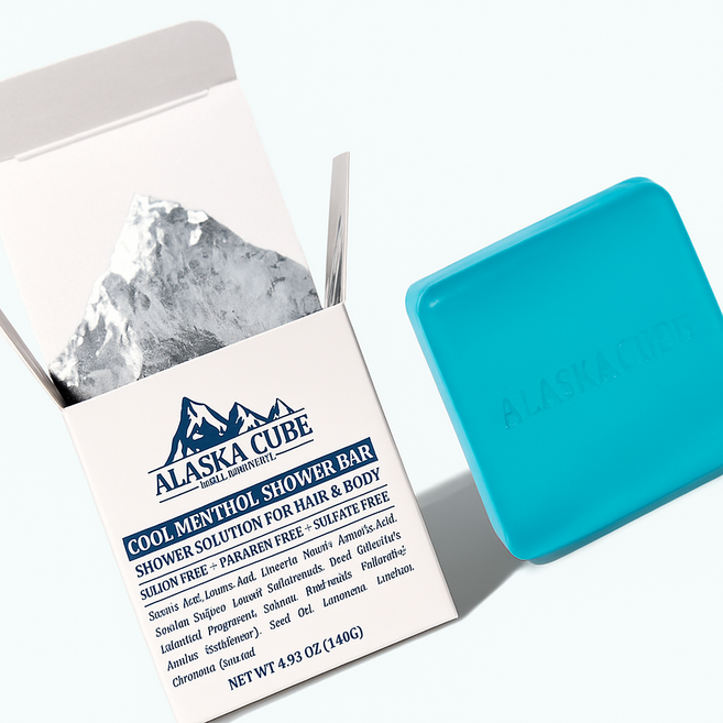 알래스카큐브 쿨멘톨 샤워바 베르가못향 140g 3개