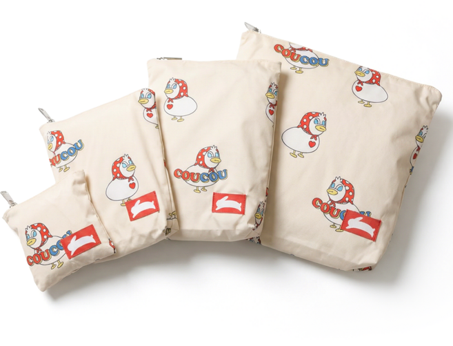 오우아스튜디오 어린이집 준비물 방수 파우치 4종 세트, 코니베이지