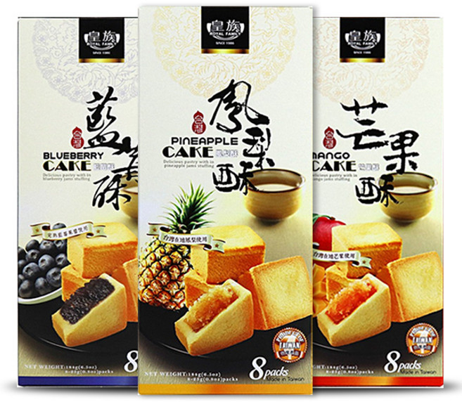 [냠냠상회] 대만 펑리수 184g 망고+파인애플+블루베리맛 각 1개씩, 3개