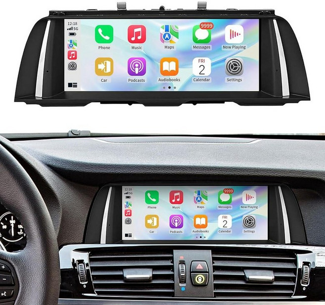 BARGGN 무선 CarPlay/안드로이드 오토 10.25인치 터치 스크린 BMW 5 시리즈 F10/F11 (2012-2016)용 NBT 시스템 자동차 라디오 수신기 멀티, 10.25 inch