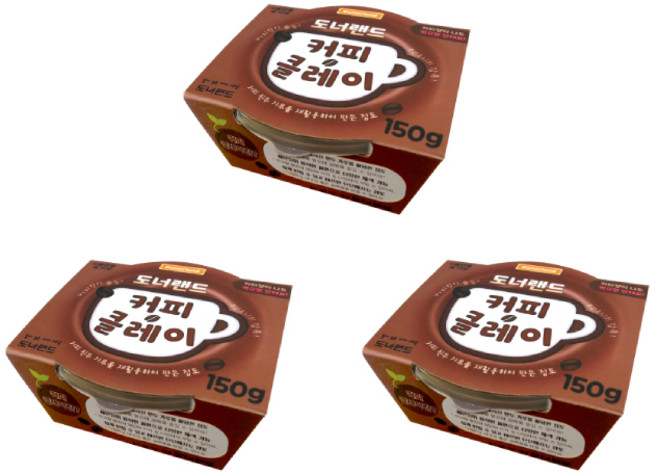 도너랜드 커피클레이 150g / 클레이 점토 색점토 지점토 천사찰흙 도너랜드커피점토 국내생산, 3개