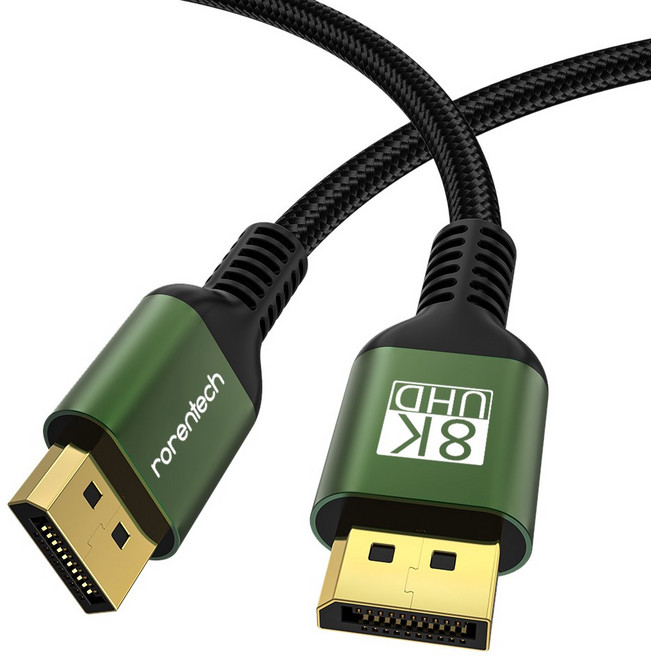 로랜텍 듀얼 플러스 8K V1.4 UHD 60HZ 모니터 DP 케이블, 1개, 1.5m