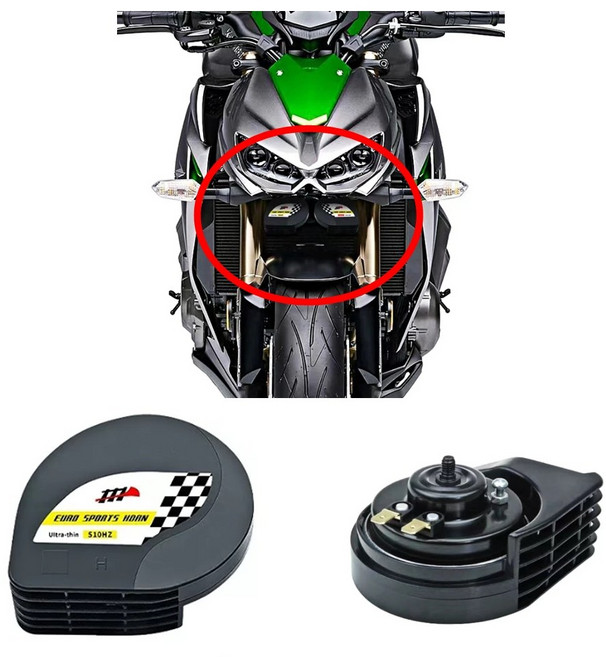 발통마켓 오토바이 크락션 12V MOCC 모씨 경적 바이크 전자혼 클락션, 1개