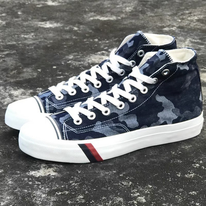 PRO-Keds 高筒帆布休閒運動鞋 灰藍
