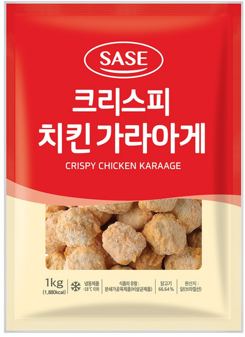 푸드올마켓_ 사세 크리스피 치킨가라아게 1kg /냉동, 1개