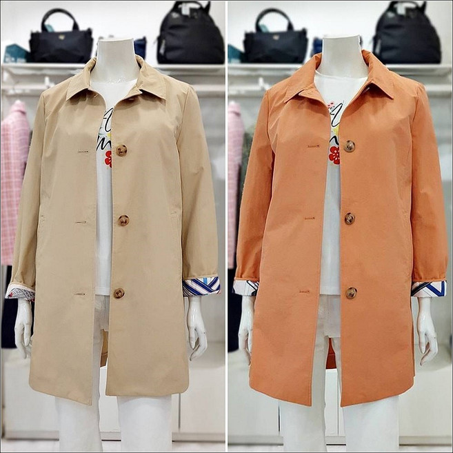 크로커다일레이디 퀄팅 이너 스탠카라 트렌치코트 CLESCT103