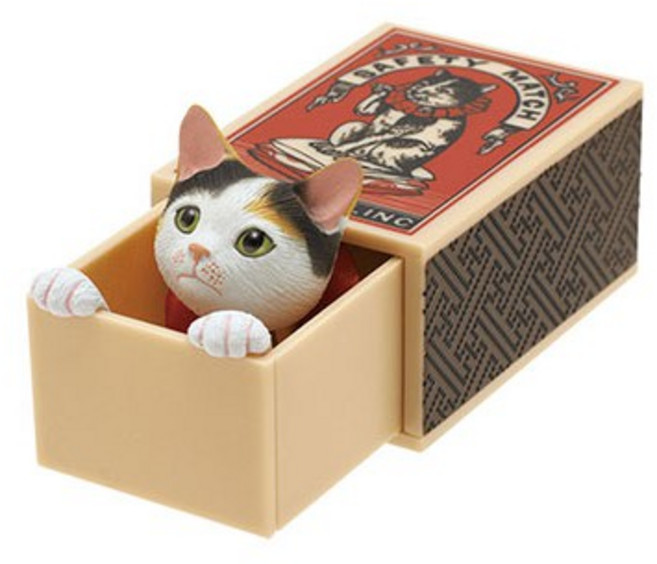 KITAN 火柴盒貓咪扭蛋, 1個, 三花貓