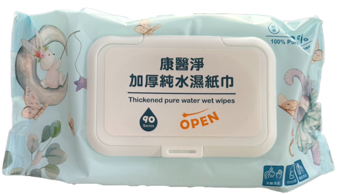 純水濕巾-90抽*45包, 45包, 250g, 90張