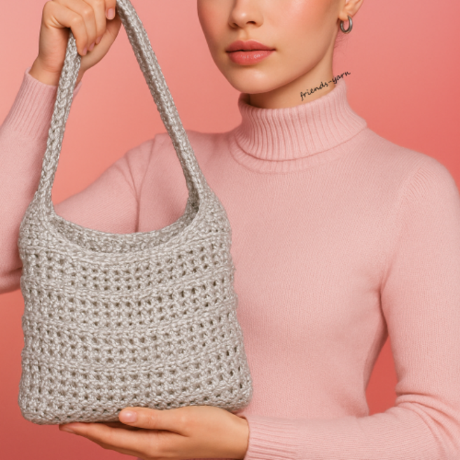 서머 브리즈 니트백 세트 여름가방 네트백 메탈실 가방뜨기 프랜즈얀, 몰디팝 (실3볼＋메탈1볼), 01실버／메탈실버