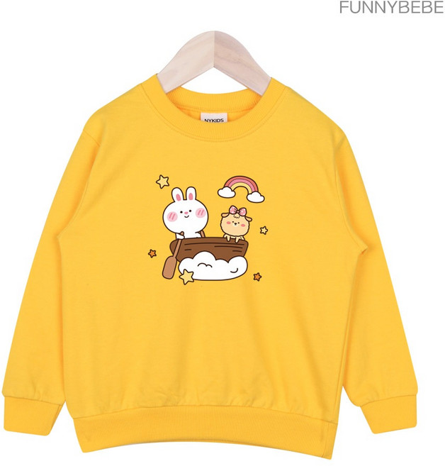 퍼니베베 토끼여행 맨투맨 쭈리 아동 키즈 티셔츠 A126