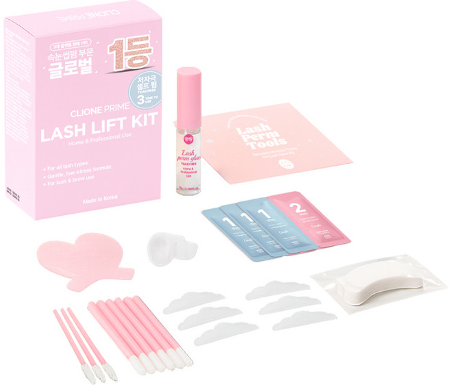 클리오네 비건 셀프속눈썹펌 3회분 세트, 1개, 3회분 1세트