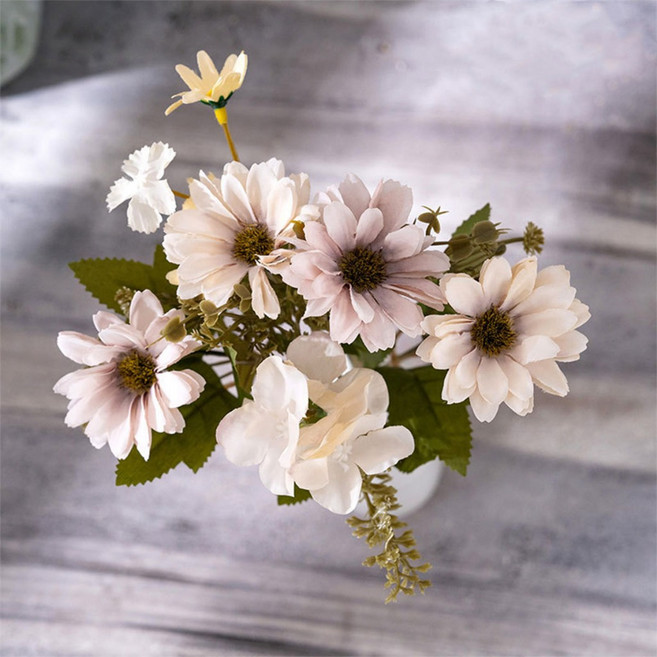 仿真小雛菊 拍照道具 家居裝飾, 1個, 淺咖