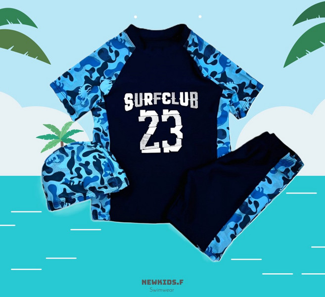 주니어 키즈 남아 반팔 반바지 실내 생존수영 수영복 세트