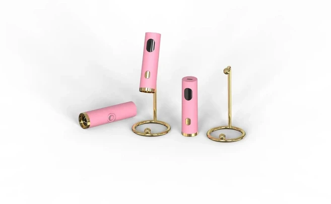 네일팝 미니 UV 램프 휴대 배터리 구동 폴리젤 건조기 (실리콘 스탬퍼 포함), 01 pink