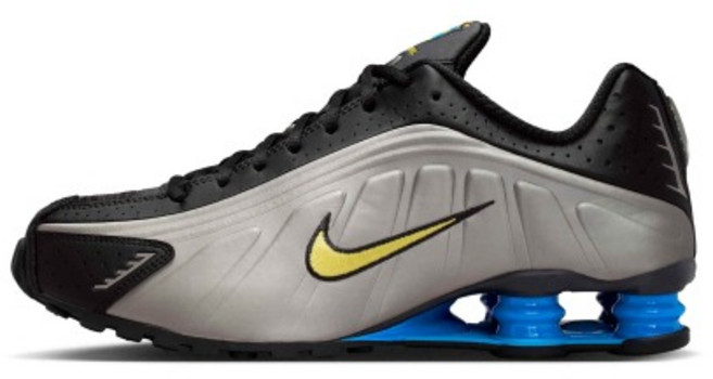 나이키 NIKE 샥스 R4 브라질 M - 블랙:메탈릭 퓨터:라이트 포토 블루:카나리아 / IO8134-001